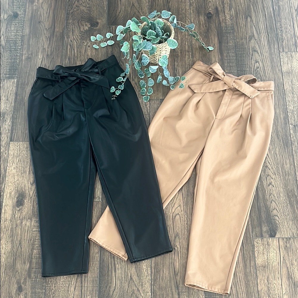 Express Faux Leather Super High Rise Ankle Pants Bundle